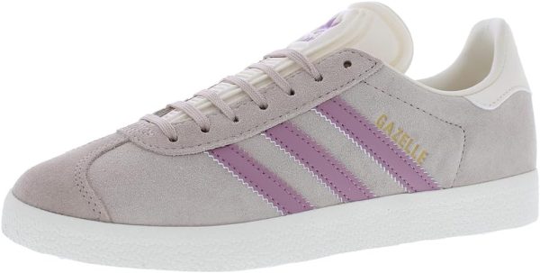 adidas Women Gazelle Shoes, Wonder Taupe/Wonder White/Wonder Orchid,Size 10