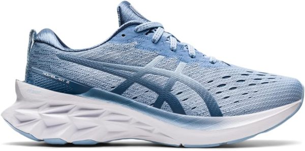 ASICS Women's NOVABLAST 2 Running Shoe, 10, Mist/Soft Sky