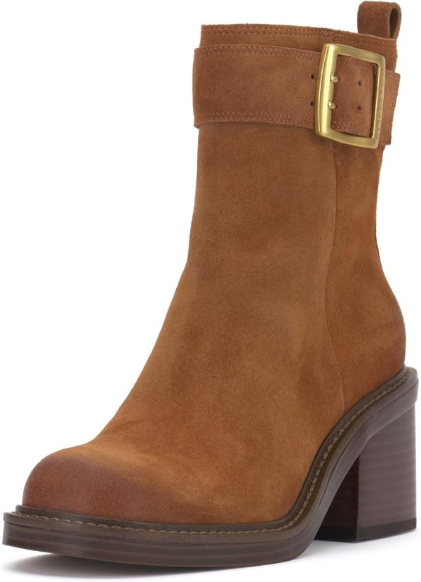 Vince Camuto Women's Bembonie Stacked Heel Bootie Ankle Boot