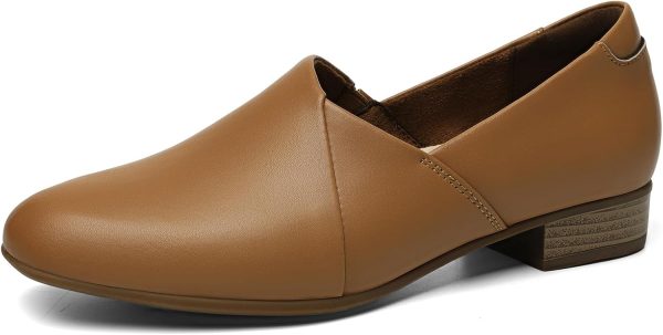 TALENAVA Women's Classic Comfort Dress Shoes Casual Leather Loafers Flats Cute Versatile Slip-Ons Everyday Work Shoes