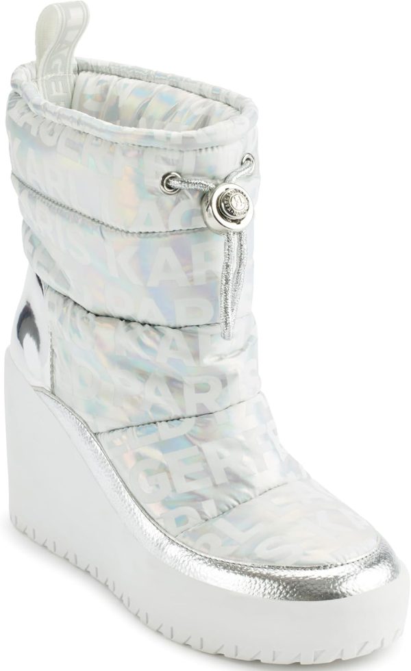 KARL LAGERFELD Women's Berdina Wedge Slip on Ankle Boot