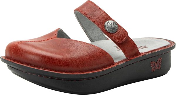 Alegria Women Kamila - Timeless Comfort, Arch Support and Style for Everyday Elegance - Nursing and Healthcare Professionals Slip-Resistant Mules - Open Back Leather Comfort Walking Clog Shoes