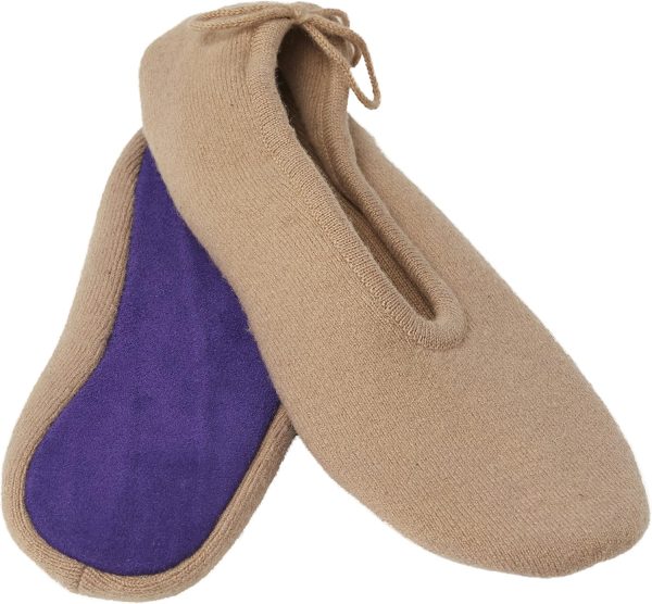 Cashmere Boutique: 100% Pure Cashmere Closed Slippers (3 Colors, 2 Sizes)